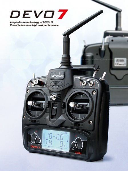 Walkera DEVO-7 2.4Ghz 7CH Transmitter W/RX701 - Click Image to Close