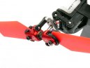 Alu.Tail Blade Grip Set w/ Angular contact Bearing (Red) B130X