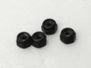 2mm Aluminum Lock Nuts 4 pcs (Black)