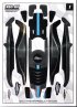 Pre-Cut Body Sticker Set (Black)-Blade 350QX