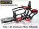 Trex 150 Carbon and 7075 Alloy Chassis - Red [HFA15001R]