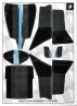 Pre-Cut Body Sticker Set (Black)-Blade 350QX