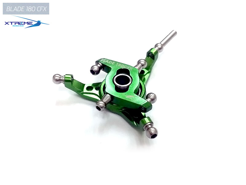 CNC Aluminium Swashplate -B180CFX (Green) - Click Image to Close