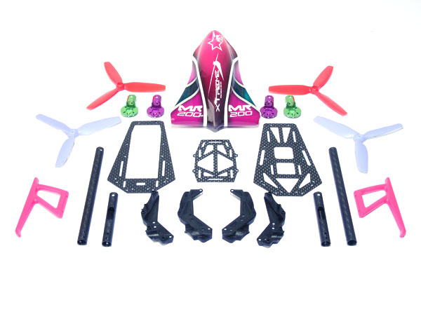 MR200 Quad Chssis Kit (Purple Canopy w/ Metal Motor Mount) - Click Image to Close