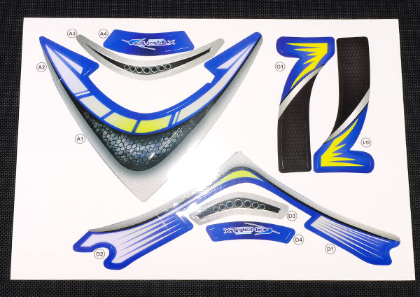 Pre-Cut Body Sticker Set (Blue) - Phantom 2 - Click Image to Close