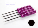 Purple color Hexagon Wrench Set (1.5mm, 2.0mm, 2.5mm, 3.0mm)