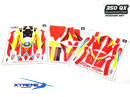 Pre-Cut Body Sticker Set (Red)-Blade 350QX