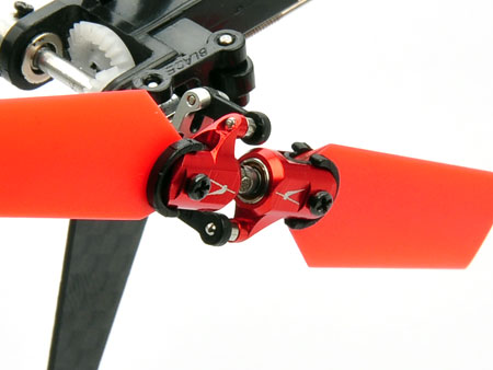 Alu.Tail Blade Grip Set w/ Angular contact Bearing (Red) B130X - Click Image to Close