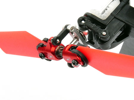 Alu.Tail Blade Grip Set w/ Angular contact Bearing (Red) B130X - Click Image to Close