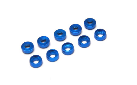 Countersunk Washer M2-Blue (2mm inner hole, 10pcs) - Click Image to Close