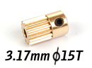 Motor Pinion 15T (0.5M, 3.17mm hole)
