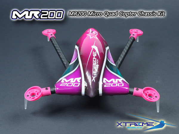 MR200 Micro Quad Copter Chassis Kit (Purple Canopy) - Click Image to Close