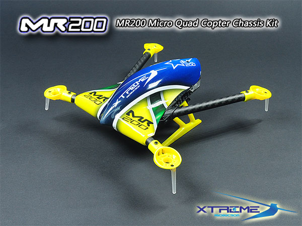 MR200 Micro Quad Copter Chassis Kit (Yellow Canopy) - Click Image to Close