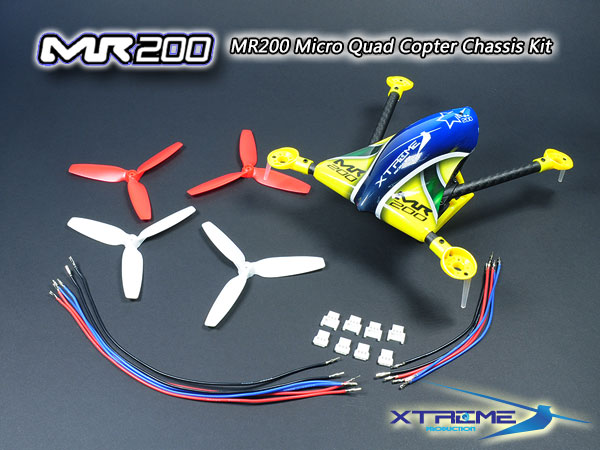 MR200 Micro Quad Copter Chassis Kit (Yellow Canopy) - Click Image to Close