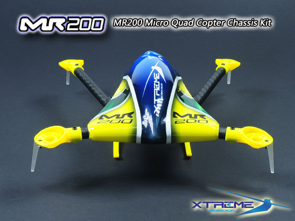 MR200 Micro Quad Copter Chassis Kit (Yellow Canopy) - Click Image to Close