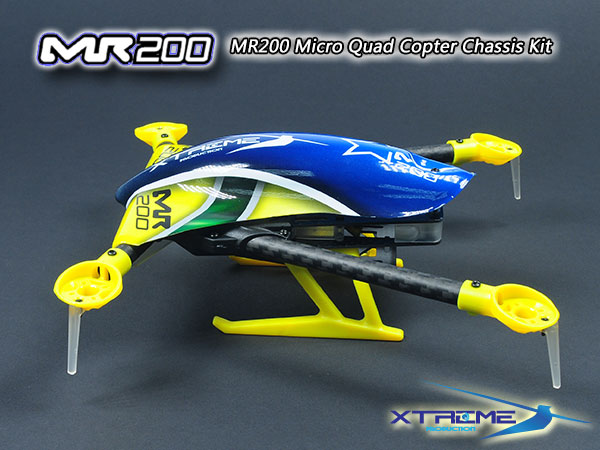 MR200 Micro Quad Copter Chassis Kit (Yellow Canopy) - Click Image to Close