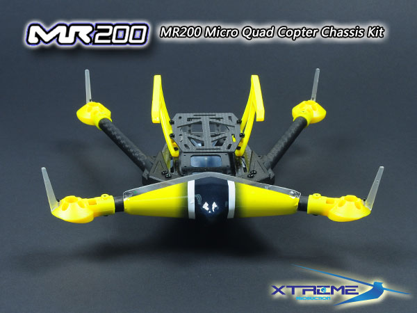 MR200 Micro Quad Copter Chassis Kit (Yellow Canopy) - Click Image to Close