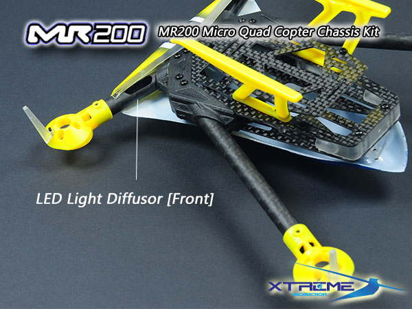 MR200 Micro Quad Copter Chassis Kit (Yellow Canopy) - Click Image to Close