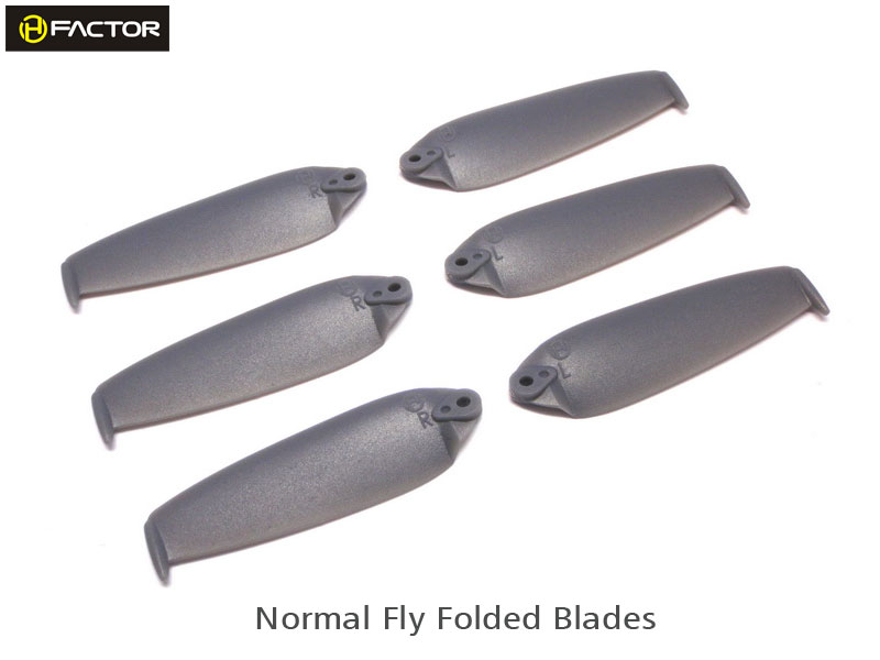 200QX Normal Foldable Blade - Grey (6 pcs, 3R+3L) [HF200QX03GY] - Click Image to Close