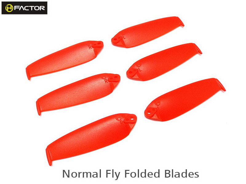 200QX Normal Foldable Blade -Red (6 pcs, 3R+3L) [HF200QX03RD] - Click Image to Close