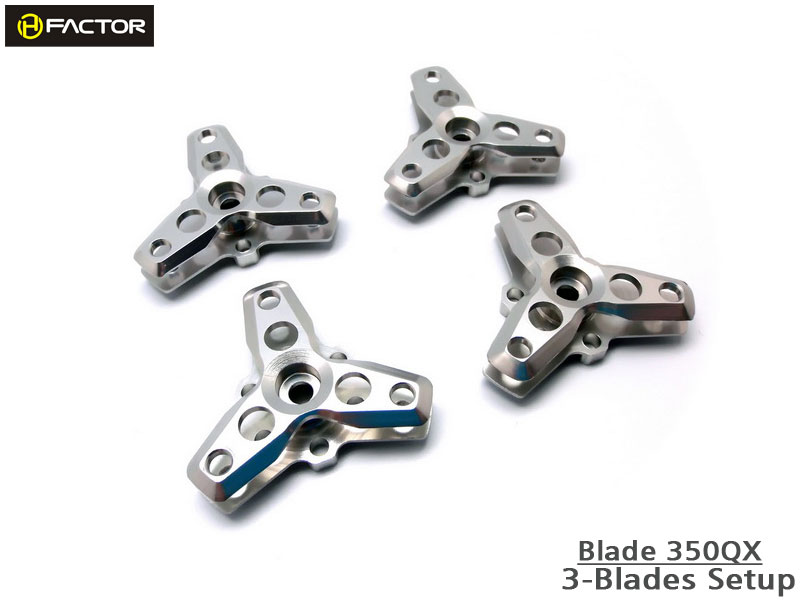 350QX Tri-Blades Prop set (4 Blade Grips, 12 Blades) [HF350QX01] - Click Image to Close
