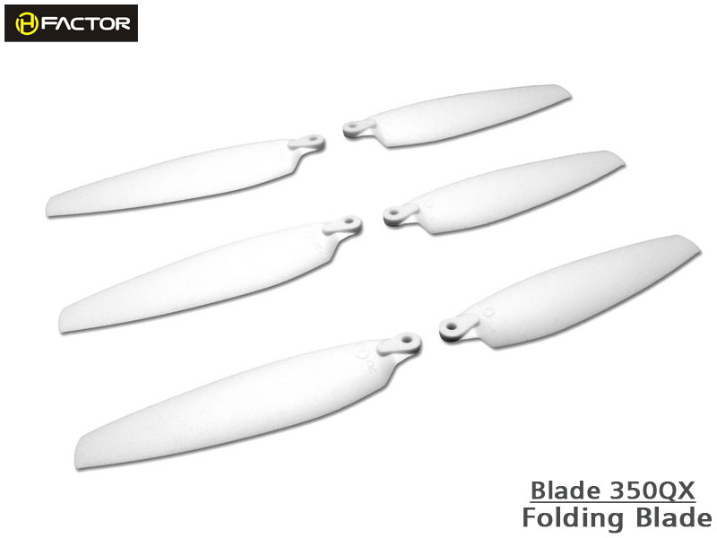 350QX Foldable Blade -White (6 pcs, 3R+3L) [HF350QX02WT] - Click Image to Close
