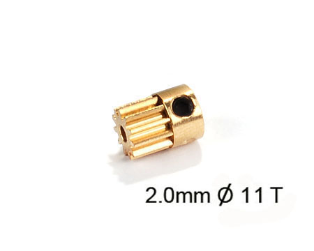 Motor Pinion 11T (0.5M, 2.0 mm hole) - Click Image to Close