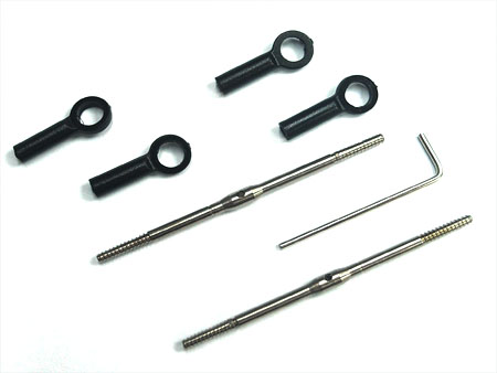 Titanium Turnbuckles 44mm x M1.8 (for King 3 / 4, Belt CPV2 / CX - Click Image to Close