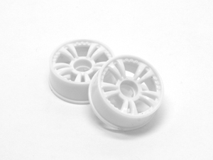 21.5mm T.S. Rims Front (+1 offset)-White - Click Image to Close