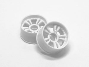 21.5mm T.S. Rims Rear (+1 offset)-White - Click Image to Close