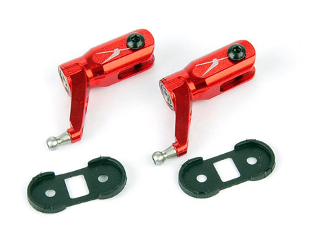 Alu. Main Blade Grip w/ Thrust Bearing (Red) Blade 130X - Click Image to Close