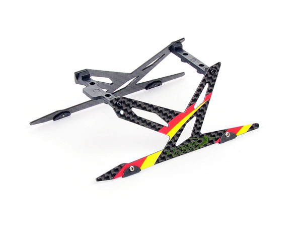 Carbon Landing Skid Set (Red) - Blade 130X - Click Image to Close