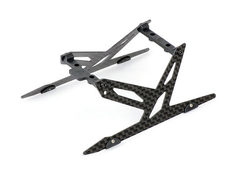 Carbon Landing Skid Set (Black) - Blade 130X - Click Image to Close