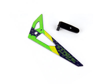 Carbon Tail Fin (Green) - Blade 130X - Click Image to Close