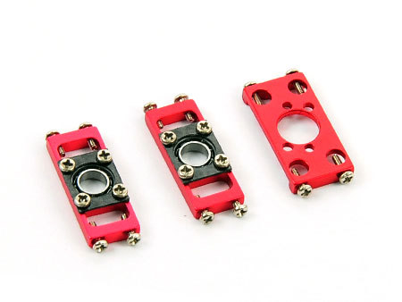 Spare Bearing Blocks & Motor Mount for CF Frame-B130X( Red ) - Click Image to Close