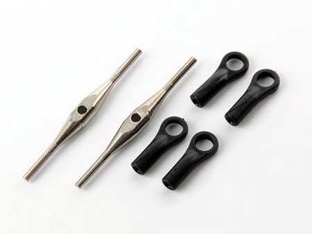 Titanium Turnbuckles (M2 x 44mm)(for TRex 550 ) - Click Image to Close