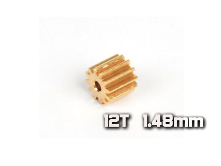 Motor Pinion 12T (1.5mm hole, 0.4M) (Blade 130X /V120D02 V1,2) - Click Image to Close