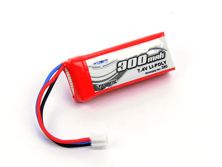 Li-po Battery 7.4v, 300 mAh 35C (MCPX BL) - Click Image to Close