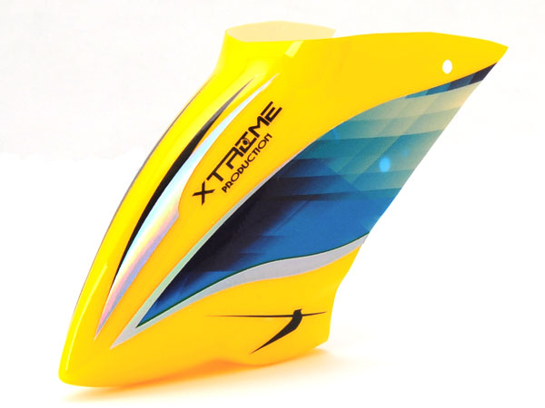 Pre-Painted Canopy (Type B) MCPX -YELLOW (w/ Tail Fin Sticker) - Click Image to Close