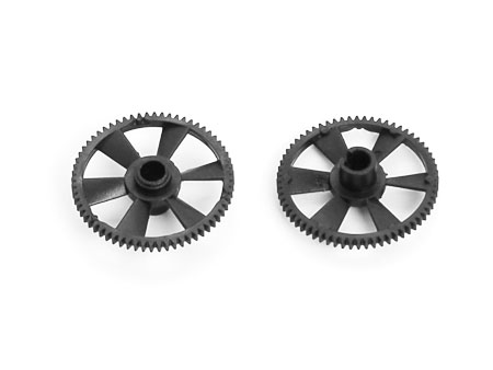 Main Gear (Black Delrin) (MSR, MSRX & MCPX) -2 pcs - Click Image to Close