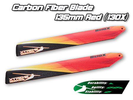 Carbon Fiber Blade 135mm -Yellow (130X) - Click Image to Close