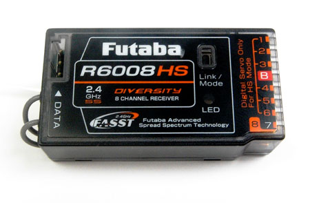 Futaba R608HS 8-Channel 2.4GHz FASST High Speed Receiver - Click Image to Close