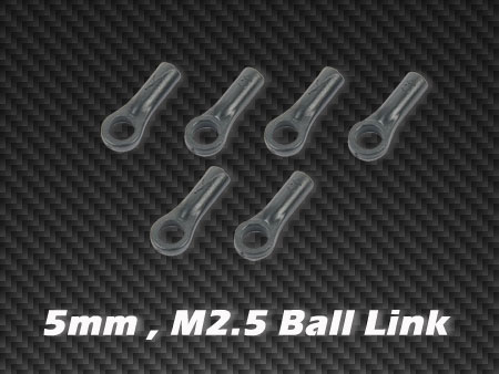 5mm , M2.5 Ball Link x6 for HPTB004 , HPTB004-V2 , HPTB005 , 008 - Click Image to Close