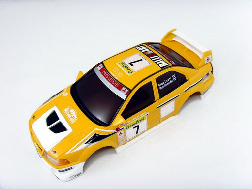 Mitsubishi Lancer Evo Body[Yellow] for Mini-z / iwaver / FireLap - Click Image to Close