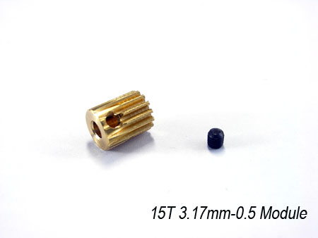 Motor 15T Pinion 3.17mm hole - 0.5 Module - Click Image to Close