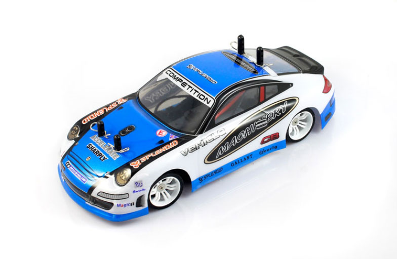 Mini-Q 1:28 2.4G 4WD RTR (Carbon Chassis) Blue - Click Image to Close