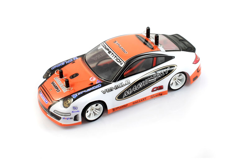 Mini-Q 1:28 2.4G 4WD RTR (Carbon Chassis) Orange - Click Image to Close