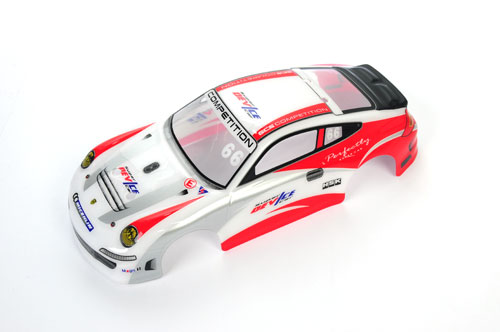 Printed Shell PVC(Porsche 98mm) Red - Click Image to Close