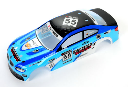 BMW 102mm Printed Shell - Black and Blue - Click Image to Close