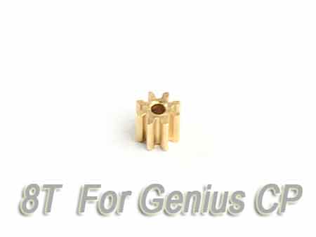 OverSky 1.5mm pinion gear 0.5M 8T for Genius CP - Click Image to Close